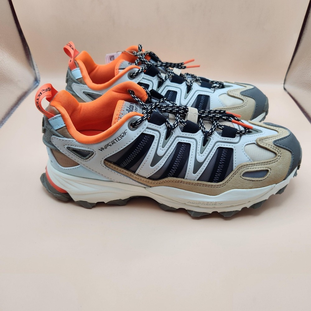 Adidas Hyperturf Shoes Mens Size 9 Gray Orange Trail Hiking Sneakers GX2023